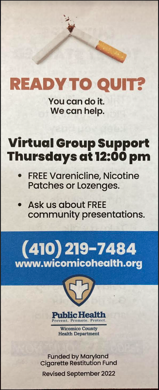 Tobacco Use Prevention And Cessation - Wicomico County Health Department